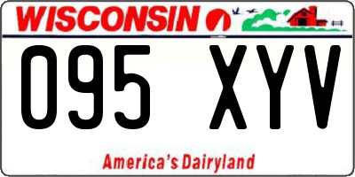 WI license plate 095XYV