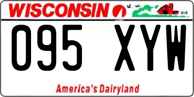 WI license plate 095XYW