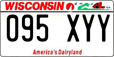 WI license plate 095XYY