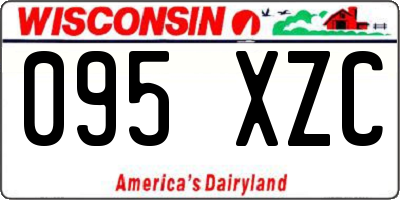 WI license plate 095XZC