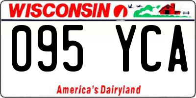 WI license plate 095YCA