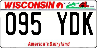 WI license plate 095YDK