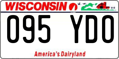 WI license plate 095YDO