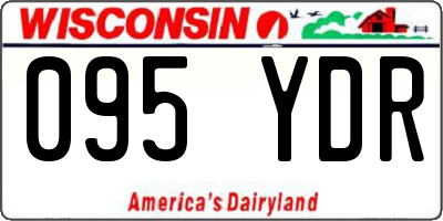 WI license plate 095YDR
