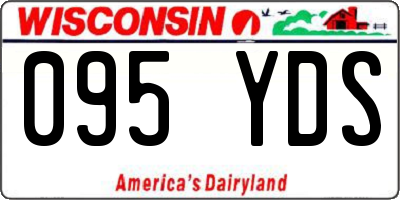 WI license plate 095YDS