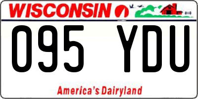 WI license plate 095YDU