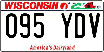 WI license plate 095YDV