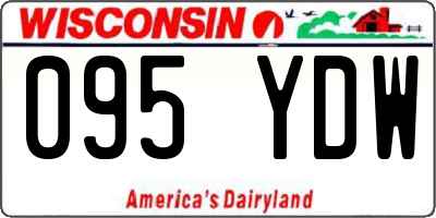 WI license plate 095YDW