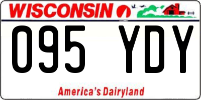 WI license plate 095YDY