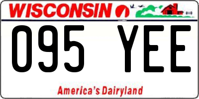 WI license plate 095YEE