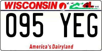 WI license plate 095YEG