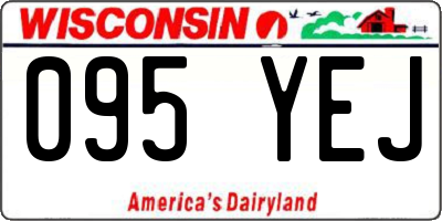 WI license plate 095YEJ