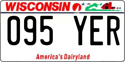WI license plate 095YER