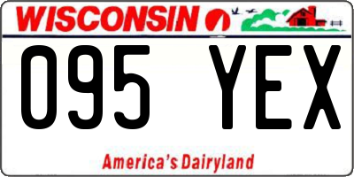 WI license plate 095YEX
