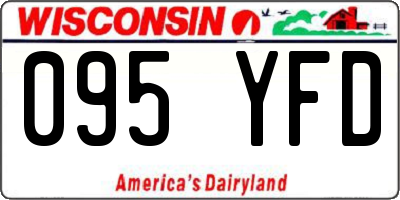 WI license plate 095YFD