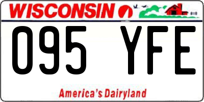 WI license plate 095YFE