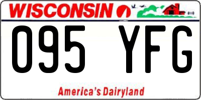 WI license plate 095YFG
