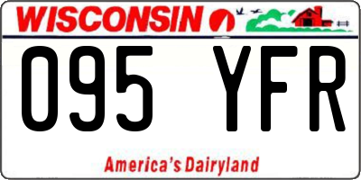 WI license plate 095YFR