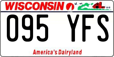 WI license plate 095YFS