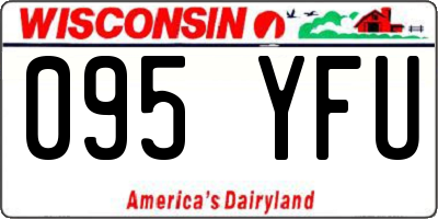 WI license plate 095YFU