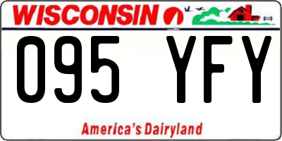 WI license plate 095YFY