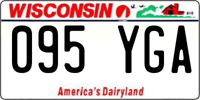 WI license plate 095YGA
