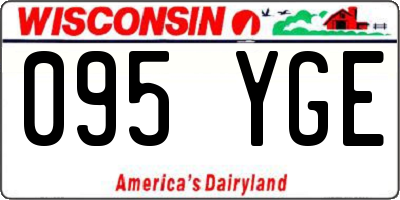 WI license plate 095YGE