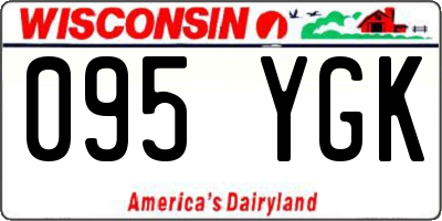 WI license plate 095YGK