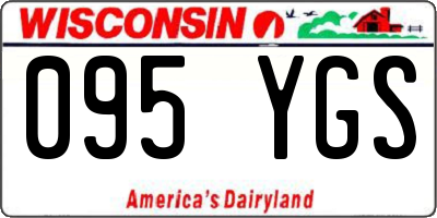 WI license plate 095YGS