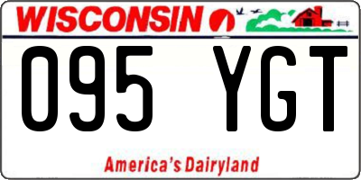 WI license plate 095YGT