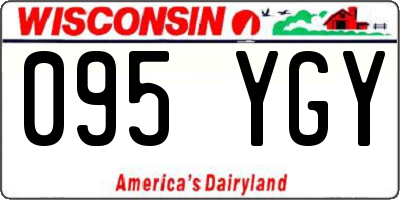 WI license plate 095YGY