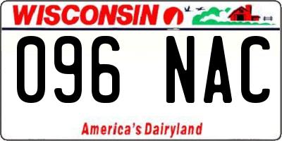 WI license plate 096NAC