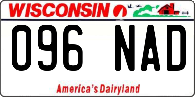 WI license plate 096NAD