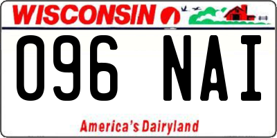 WI license plate 096NAI