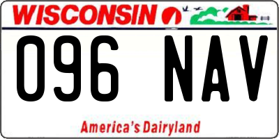 WI license plate 096NAV