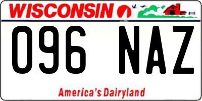WI license plate 096NAZ