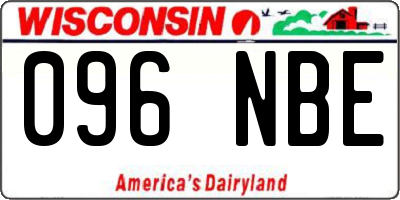 WI license plate 096NBE