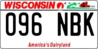 WI license plate 096NBK