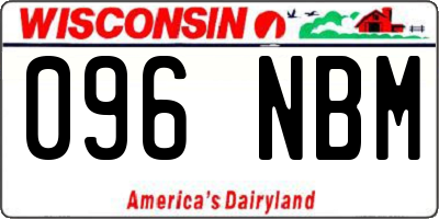 WI license plate 096NBM