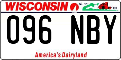 WI license plate 096NBY
