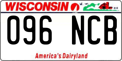WI license plate 096NCB