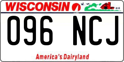 WI license plate 096NCJ