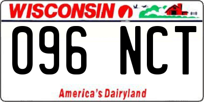 WI license plate 096NCT