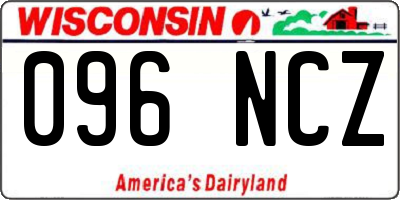 WI license plate 096NCZ