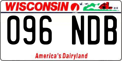 WI license plate 096NDB