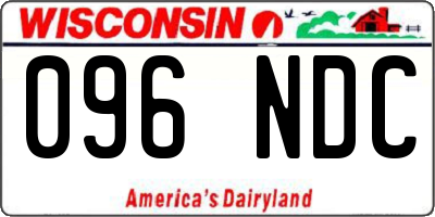 WI license plate 096NDC