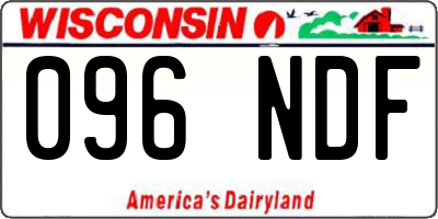 WI license plate 096NDF