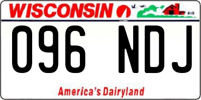 WI license plate 096NDJ