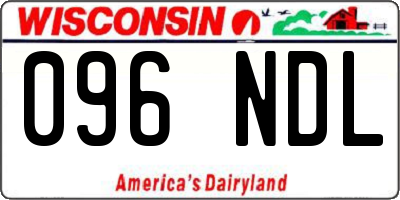WI license plate 096NDL