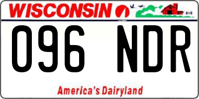 WI license plate 096NDR